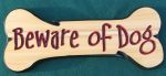 Wood sign dog bone